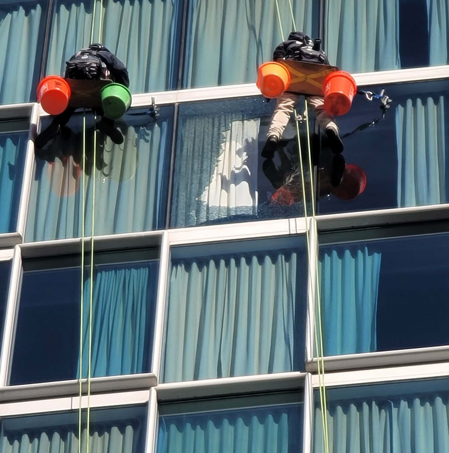 High-rise window cleaning
